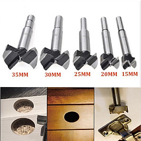 Bộ 5 Mũi Khoan Khoét Lỗ Gỗ Đường Kính Từ 15mm-35mm