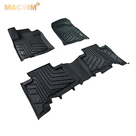 Thảm lót sàn xe ô tô Toyota Prado 2009 - đến nay nhãn hiệu Macsim - chất liệu nhựa TPE đúc khuôn cao cấp - màu đen (2h)