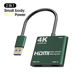 Mua Video capture card input 4K 1080P HDMI USB 3.0 output 1080 60pfs màu xám  xanh