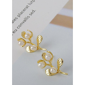 Bông Khuyên Tai Ngọc Trai Cao cấp Kiểu Nụ Treo - Trang Sức Cô Tấm - Hoa nắng PortulaPearl(3.5-4.5ly) - CTJ1209