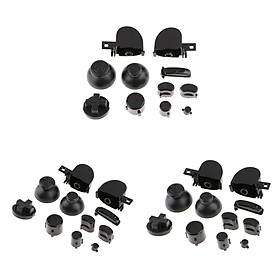 3 Sets Unique Designed 11 in 1 Trigger ABXYZ Buttons + Thumbstick D-pad Mod Set for Nintendo NGC Controller-Black