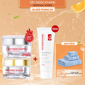 Bộ kem dưỡng ngày và đêm: Kem ban ngày 5 trong 1 (30ml) + Kem ban đêm (30g) giúp dưỡng ẩm, nâng tông, sáng da, làm mờ vết thâm, sạm, nám