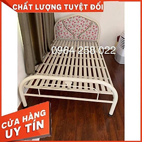 Giường sắt khung tròn ngang 1m dài 2m dài gòn