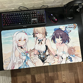 Miếng Lót Chuột, Bàn Di Chuột, mouse pad cỡ lớn Honkai Impact 3 (80x40x0.3cm)