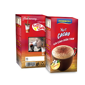 2 hộp Passion hot ca cao hòa tan 2 hộp x 10 stick x 16g