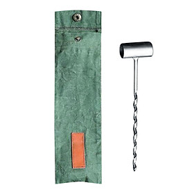 Hand Auger Wrench - Bushcraft Gear and Equipment Wood Drill Peg Survival Tool Manual Hole Maker Multitool for Camping, Hiking and Outdoor Backpacking