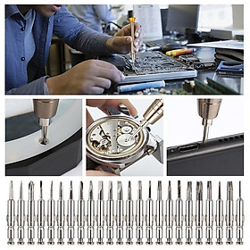 Mua Bộ đồ nghề sửa chữa đông hồ   Tua vít mini tháo điện thoại laptop Bộ tua vít đa năng Bộ tô vít ví da 25 in 1