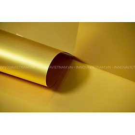 Giấy nhựa ánh nhũ vàng (Glod PET) dầy 200 khổ 305x457