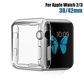 38mm Clear Thin Hard Front Case Cover Screen Protector For Apple Watch 2/3