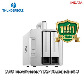 Mua Bộ lưu trữ dữ liệu DAS TerraMaster TD2-Thunderbolt 3 chuyên cho xử lý video và xử lý ảnh  40Gbps  8K video  800MB/s  2 khay ổ cứng RAID 0 1 JBOD Single - Hàng chính hãng