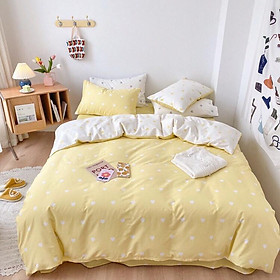 Bộ Ga Giường Full Set Cotton Korea Bedding ADU79 Đủ Kích Thước Trải Nệm 4 Món CỎ VỎ CHĂN