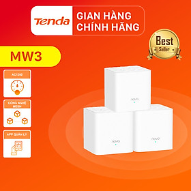 Hệ thống Wifi Nova Mesh cho gia đình Tenda MW3 Chuẩn AC 1200Mbps 3 pack - Hàng Chính Hãng
