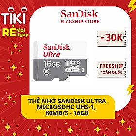 Thẻ nhớ MICROSDXC SanDisk Ultra 100MB/s - Hàng Chính Hãng