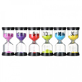 Bộ 6 Đồng Hồ Cát Nhiều Sắc (1-30 Phút)