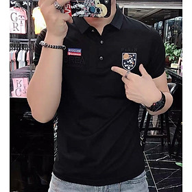 Áo thun nam cổ bẻ King168 , áo phông tiết họa nam cao cấp MS502