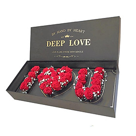 Hộp hoa tươi - I Love You (Hộp Xám) 4323