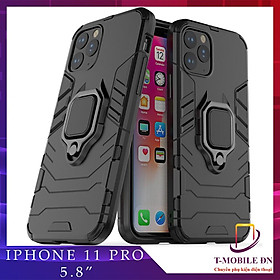 Ốp lưng cho iPhone 11 Pro iron man chống sốc kèm nhẫn xoay chống xem video bảo vệ camera