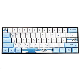 Keycap (mũ phím) PBT dành cho Bàn phím cơ không dây RK61 – Chính hãng Royal Kludge. 61 phím, công nghệ in Dye – sub, bền đẹp. OEM Profile.