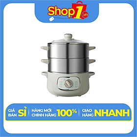 Hình ảnh Nồi Hấp Điện 3 Tầng Bear 10L Hấp Đa Năng, Bánh Bao, Xôi, Đồ Ăn Dặm Cho Bé DZG-D80G5 - Hàng Chính Hãng