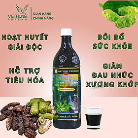 Nước Cốt Nhàu (Noni Juice) Hương Thanh 100% Chiết Xuất Trái Nhàu Tươi, Nước Nhàu Nguyên Chất [흐엉탄] 노니 에센스 (1000ml)