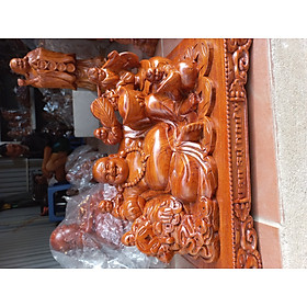 Mua TƯỢNG PHẬT DI LẶC NGŨ PHÚC  BẰNG GỖ HƯƠNG ĐÁ KT 40*23*21