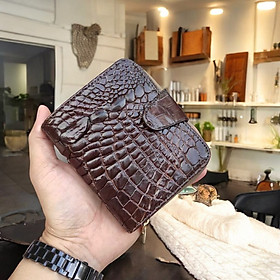 Ví nữ mini Da cá sấu màu Nâu huyền thoại!