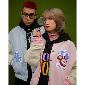 ÁO KHOÁC NHUNG BOMBER NAM NỮ,THIẾT KẾ HỌA TIẾT SIÊU NGẦU LANA FASHION