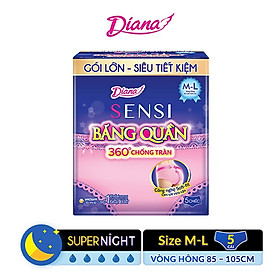 Băng vệ sinh Diana Sensi dạng quần size M-L gói 5 miếng