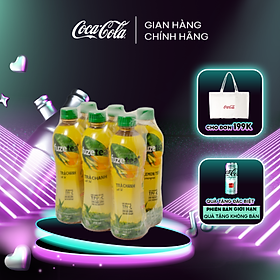 Lốc 6 Chai Trà FUZETEA+ Chanh Sả Chai 450ml/Chai Sale 4.4 Coca-Cola Official Store