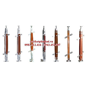 Mua Con tiện cầu thang kính nẹp inox+gỗ