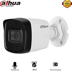 Mua Camera Analog thân trụ Dahua DH-HAC-HFW1200TLP-A-S5 tích hợp MIC.hồng ngoại 80m IP67 chuẩn full HD AGC 3D-DNR - Hàng Chính Hãng