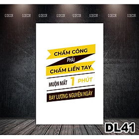 Tranh treo tường canvas 1 bức tạo động lực, tranh slogan trang trí văn phòng, tranh cổ động treo phòng làm việc, chữ 04