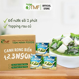Thùng 12 hộp canh rong biển hộp 10 gói không bột ngọt - TÂM MINH FOODS