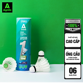 Hộp cầu lông cao cấp chính hãng Agnite, ống cầu lông vũ phục vụ luyện tập, thi đấu chuyên nghiệp - FH915 - Lẻ 1 quả cầu cao cấp - Hộp 6 quả cao cấp
