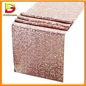 Mua Tấm Khăn Trải Giữa Bàn Vải Kim Sa Lấp Lánh Sang Trọng Trang Trí Tiệc Cưới Sự Kiện DG-758