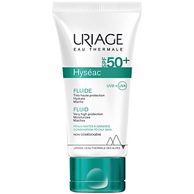 Kem Giảm Dầu Chống Nắng Cho Da Mun, Da Dầu Uriage Hyseac Fluide SPF50+ (50ml) (Mẫu mã mới)