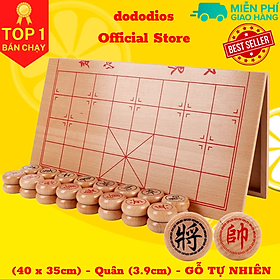 Cờ tướng bằng gỗ tự nhiên - 40 x 35 cm - Quân đường kính 3,9cm