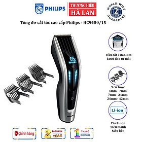 Tông đơ cắt tóc cao cấp Philips HC9450/15 - Tích hợp lưỡi Titanium, Hàng Chính Hãng