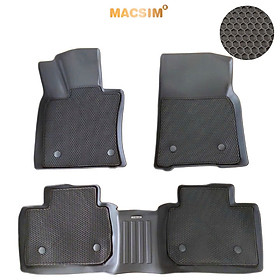 Thảm ô tô sd3 2 lớp dạng lưới lục giác Toyota Camry 2019-2024 màu đen - bề mặt cao su siêu sạch - Macsim