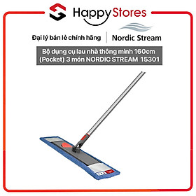 Bộ dụng cụ lau nhà thông minh 160cm (Pocket) 3 món NORDIC STREAM  15301 - Hàng nhập khẩu