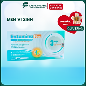 Men vi sinh Viêm Đại Tràng, Táo bón, Tiêu chảy ENTAMINA 3 tỷ bào tử lợi khuẩn (Hộp 20 ống x 10ml)