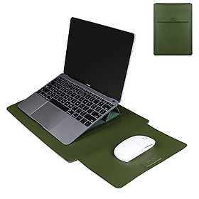 Túi đựng laptop, Macbook, bao da đa năng kiêm giá đỡ tản nhiệt dành cho máy tính 13.3 inch, 14.1-15.4 inch