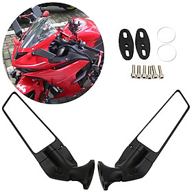 2Pcs Motorcycle Rearview Mirror Wind Swivel Wing Fits for Yamaha Yzf R6 R1 R25 R3 R125 R15