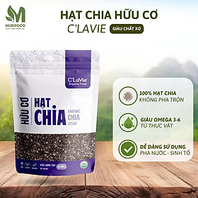 Hạt Chia Hữu Cơ C'lavie Gói 200g - Hạt Đều, Giàu Chất Xơ, Omega3 và 6, Không Chứa Cholesterol