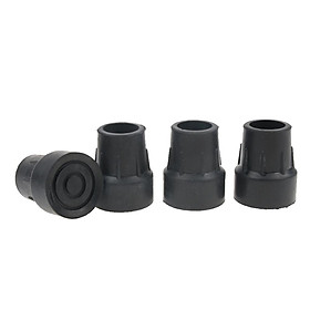 4Pcs Crutch Ferrules Rubber End Walking Stick Trekking Pole Cap Feet Cover for Protecting the Floor
