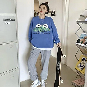 Áo Sweater - Áo Khoác Nỉ Nam Nữ Unisex ẾCH 2 Màu ( có ảnh thật )