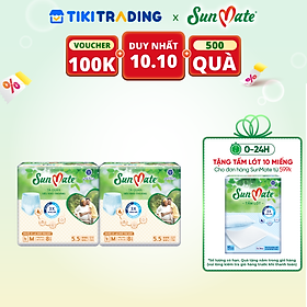 Combo 2 Gói Tã Quần Người Lớn Sunmate Khô Thoáng M8 (8 Miếng/ Gói)