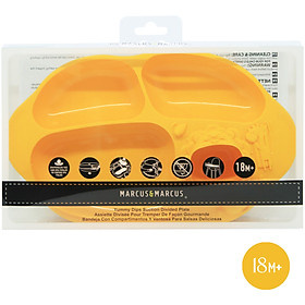 Đĩa ăn dặm silicon chia ngăn có đế hút chân không chống đổ Yummy Marcus & Marcus, cho bé từ 18 tháng