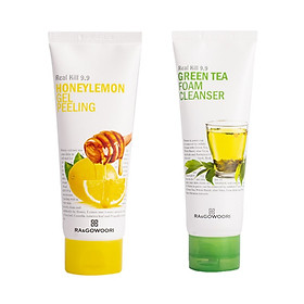 Combo làm sạch da dành cho da nhờn, mụn Ra&Gowoori (Gel tẩy tế bào chết mật ong chanh Ra&Gowoori 160 ml + Sữa rửa mặt Ra&Gowoori 120 ml)