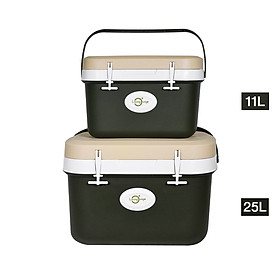 Mua Thùng Giữ Nhiệt Cắm Trại 11L - Ice Box Màu Xanh mix Be - Hot trend 2023